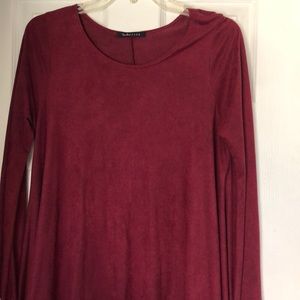 Velvet wine color dress